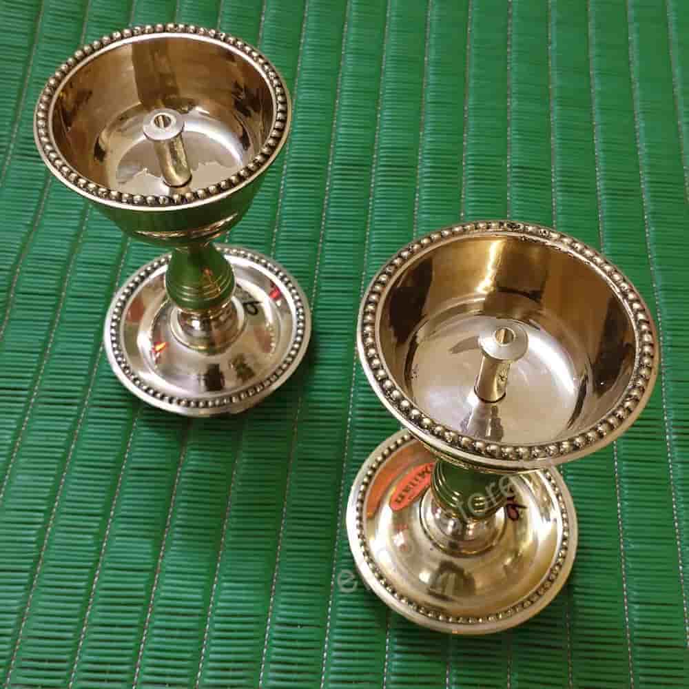 brass diyas for pooja