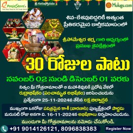 Karthikamasam Special Rudrabhishekam For 30 days - 2nd November to 1st December 2024