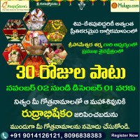 Karthikamasam Special Rudrabhishekam For 30 days - 2nd November to 1st December 2024