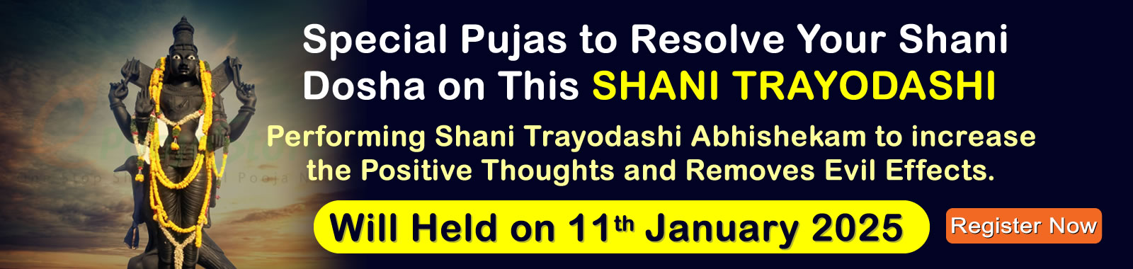 Shani Trayodashi Special Shani Dosha Pujas