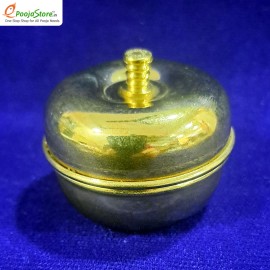 Brass Apple Shape Kumkuma Bharani 