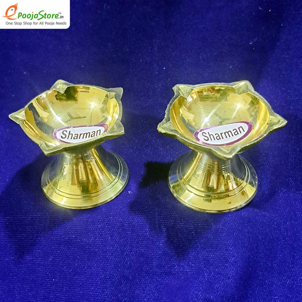 Brass Panchamukhi Diyas For Daily Puja 