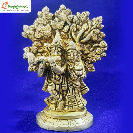 Pure Brass Ponnu Radha Krishna Idols 