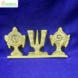 Brass Shanku Chakra Namam Stand 